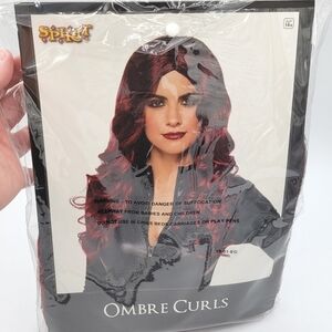 Red Ombre Curls Wig NEW #2602